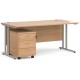 Maestro Straight Desk with Under Desk Pedestal